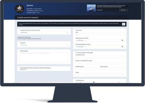 Service request creation process
